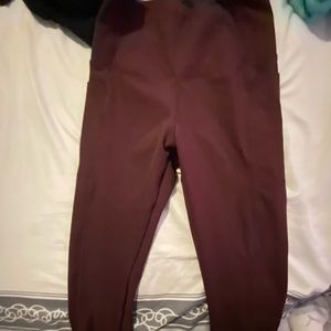Wine red leggings
